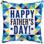 Convergram Mylar & Foil Happy Father's Day Geometric Holographic 18″ Balloon