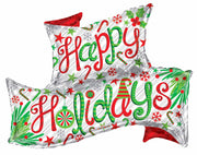Convergram Mylar & Foil Happy Holidays Banner 36″ Balloon