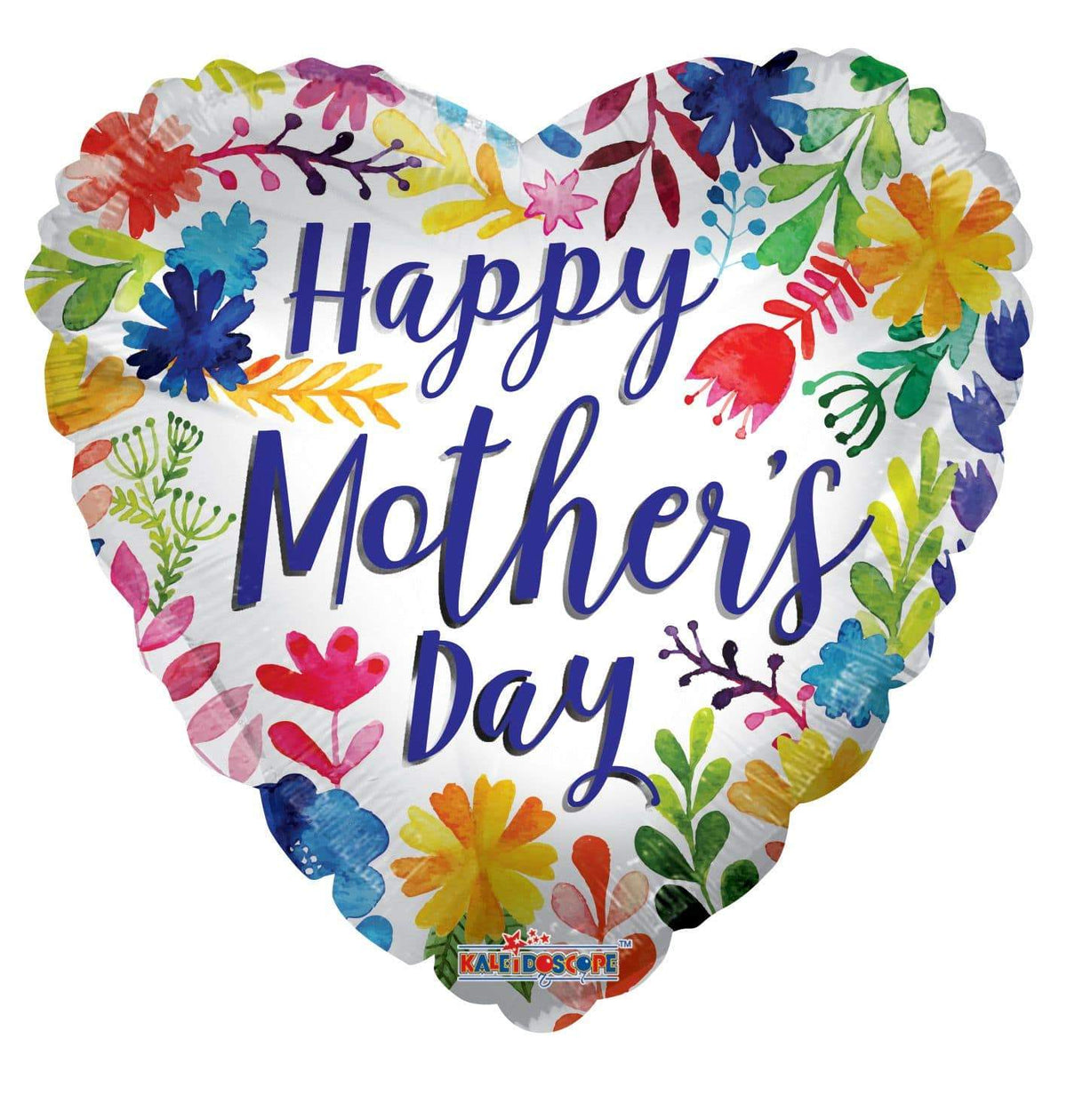 Convergram Mylar & Foil Happy Mother's Day Painted Flowers 18″ Balloon