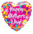 Convergram Mylar & Foil Happy Mother's Day Pink Heart With Flowers 18″ Balloon