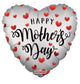 Happy Mother's Day Silver Red Hearts 18″ Balloon
