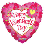 Convergram Mylar & Foil Happy Valentine’s Day Butterfly & Flower 18″ Balloon