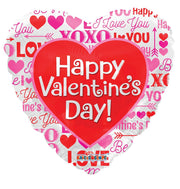 Convergram Mylar & Foil Happy Valentine's Day Love Messages 18″ Balloon