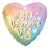 Convergram Mylar & Foil Happy Valentine's Day Pastel Ombre Heart 36″ Balloon