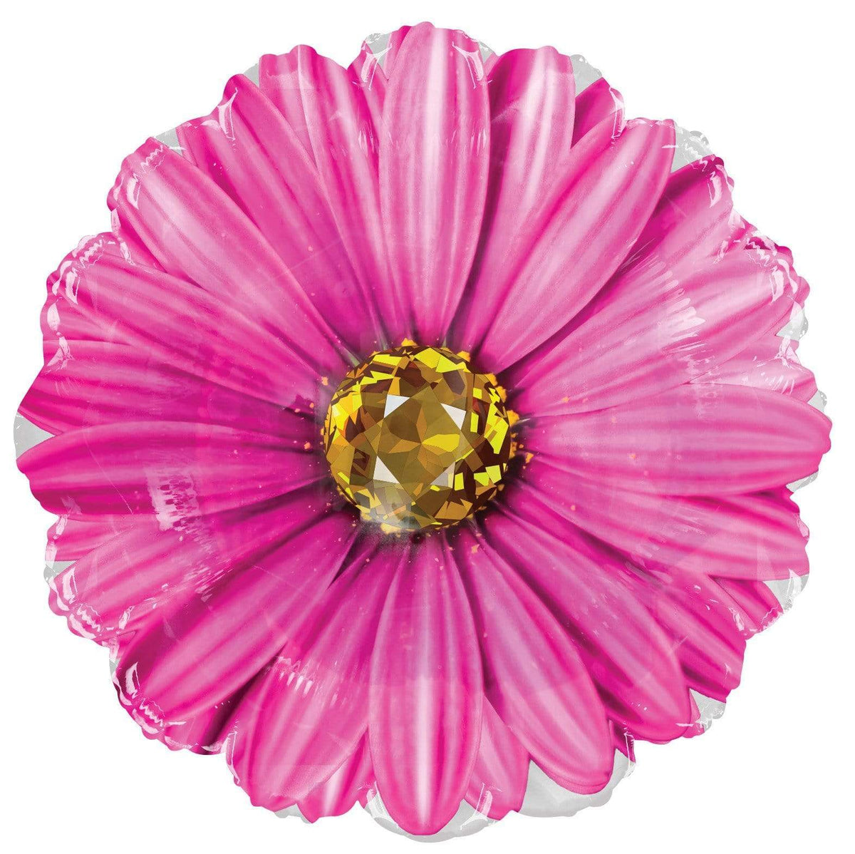 Convergram Mylar & Foil Hot Pink 18″ Rhinestone Daisy