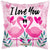 Convergram Mylar & Foil I Love You Flamingos 18″ Balloon