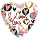 I Love You Glitter Hearts 18″ Balloon