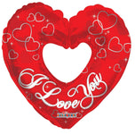 Convergram Mylar & Foil I Love You Heart 36″ Donut Balloon