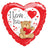 Convergram Mylar & Foil ILY Bear With Balloon 18″ Balloon