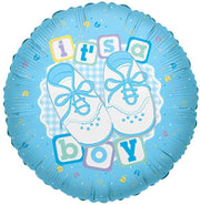 Convergram Mylar & Foil It's A Boy Baby Shoes 18″ Balloon