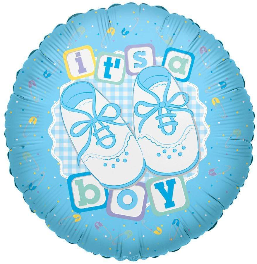 Convergram Mylar & Foil It's A Boy Baby Shoes 18″ Balloon
