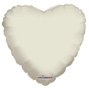 Convergram Mylar & Foil Ivory Heart 18″ Balloon