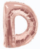 Letter D Rose Gold 34" Balloon