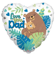 Convergram Mylar & Foil Love You Dad Bears 18″ Balloon