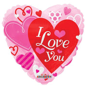 Convergram Mylar & Foil Many Hearts Love 18″ Balloon