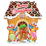 Convergram Mylar & Foil Merry Christmas Gingerbread House 18″ Balloon
