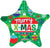 Convergram Mylar & Foil Merry X-mas Christmas Star 18″ Balloon