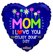 Convergram Mylar & Foil Mom I Love You Enjoy Your Day 18″ Balloon