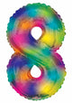 Number 8 Rainbow 34″ Balloon