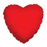 Convergram Mylar & Foil Red Heart with Attached Ribbon 17″ Balloons (40 count)