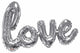 𝓵𝓸𝓿𝓮 Script Silver 36" Love Balloon Phrase