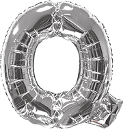 Convergram Mylar & Foil Silver Letter Q 34″ Balloon