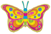 Convergram Mylar & Foil Spring Butterfly Shape 36″ Balloon