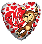 Convergram Mylar & Foil Te Amo Monkey