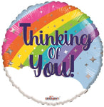 Convergram Mylar & Foil Thinking of You Rainbow 18″ Balloon