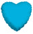 Convergram Mylar & Foil Turquoise Blue Heart 18″ Balloon