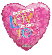 Convergram Mylar & Foil When I Think Of Love