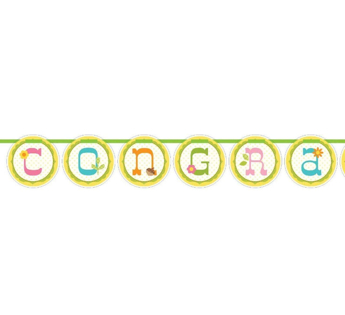 Convergram Party Supplies Happi Tree Circle Banner