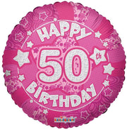 Convergram Pink Happy 50th Birthday 18″ Balloon