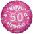 Convergram Pink Happy 50th Birthday 18″ Balloon