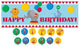 Happy Birthday Circus Time Customizable Banner