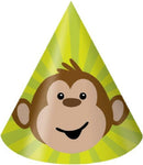 Creative Converting Monkey Monkeyin' Around Party Hats (8 count)