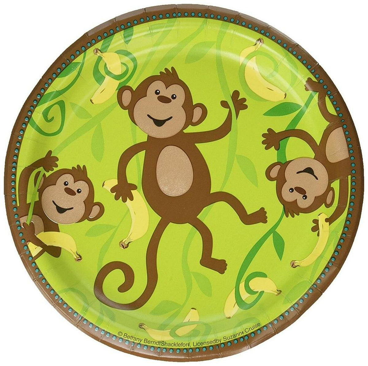 Creative Converting Monkeyin Around Monkey Plates 7″ (8 count)