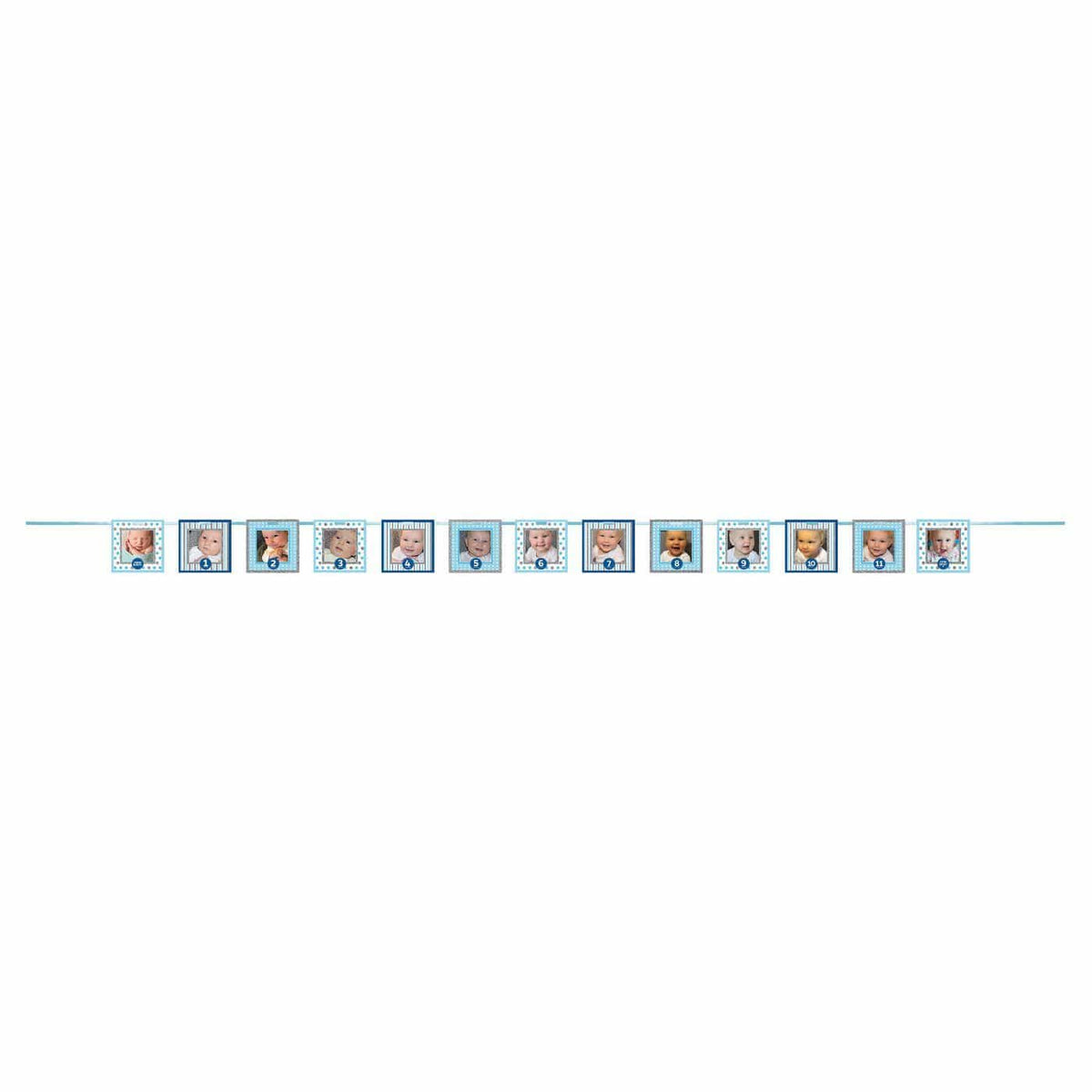 Creative Converting Party Supplies 1st Birthday Boy Customizable Photo Banner