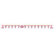 Creative Converting Party Supplies Happy Birthday Pink Western Cowboy Themed Banner