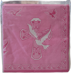 Napkins - Cross Pink (16ct)