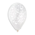 Crystal Clear Butterfly White 13″ Latex Balloons by Gemar from Instaballoons