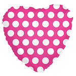 Hot Pink W/ White Polka Dot 17″ Balloon