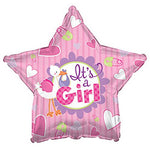 It's A Girl Stork Star 17″ Balloon