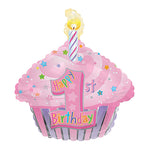 1st Birthday Girl Cupcake 22″ Balloon