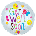 Get Well Birds & Butterflies 24″ Balloon