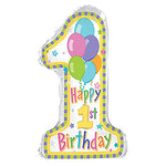 Pastel 1st Birthday 31″ Balloon