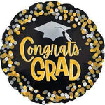 CTI Mylar & Foil Congrats Grad Graduation Dots 17″ Balloon