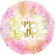 Happy Birthday Rose Gold 9″ Balloon (Requires heat-sealing)