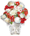 CTI Mylar & Foil I Love You Red & White Roses Bouquet 22″ Balloon