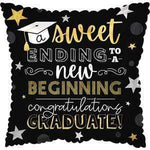 CTI Mylar & Foil Sweet Ending to a New Beginning Grad 17″ Balloon